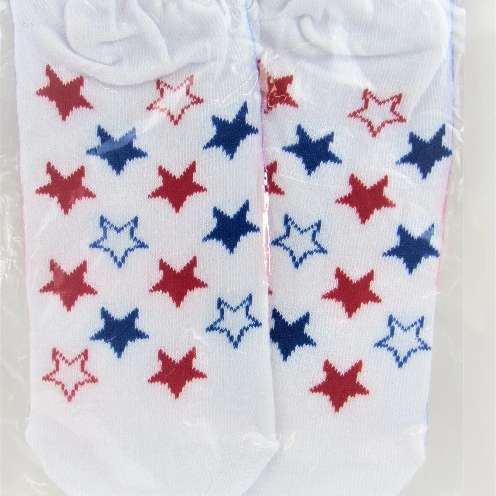 Stars/Stripes Cats Wearing Sunglasses NoShow Socks